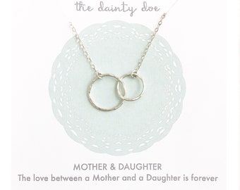 Mother Daughter Necklace, Mom Necklace, Sterling Silver Necklace, Mothers Day Gift from Daughter