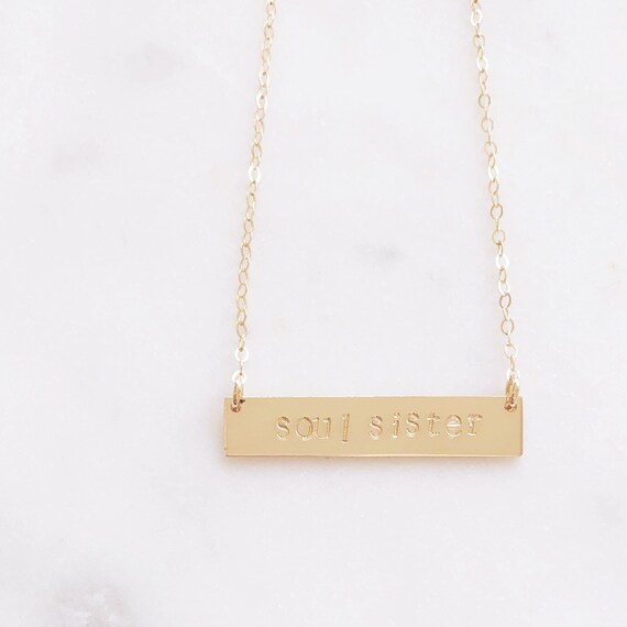 Soul sister bar necklace sale