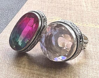 925 Sterling Silver Statement Rings Cocktail Rings (Group 44)