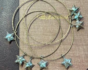 Verdigris Star Bangle Set – A Celestial Touch with Vintage Charm (41-SH)