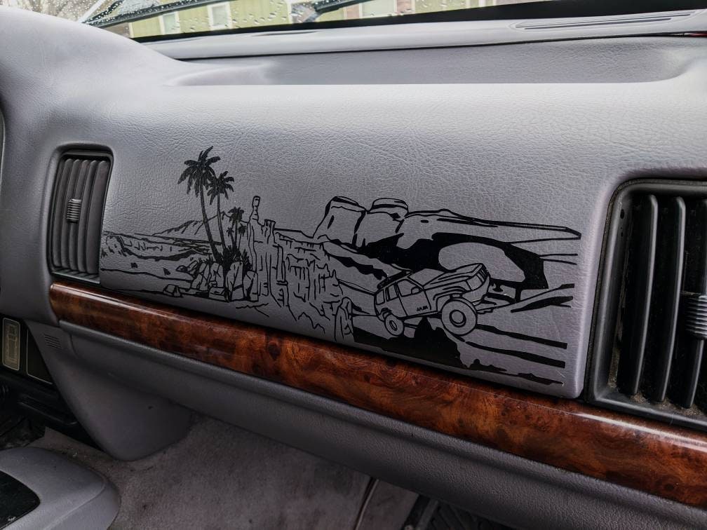 Vinyl Decal Offroading Art for Dash Fits ZJ Grand Cherokee Multiple Designs Etsy