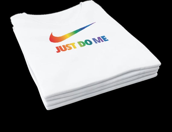 Nike inspired Rainbow Just Do funny LGBTQ t-shirt gift for her | Etsy