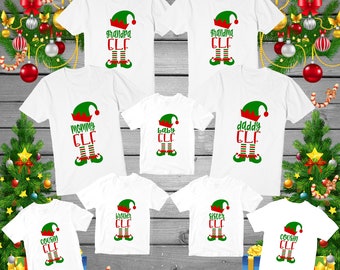 Elf customized personalized shirts Christmas Elf Tshirts