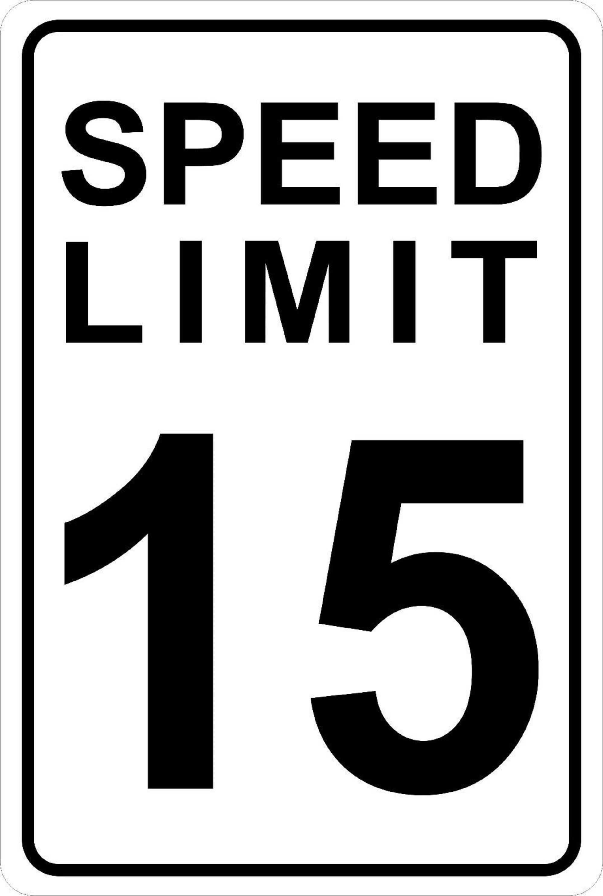 Speed Limit 15 MPH Aluminum Sign 8 X 12 | Etsy