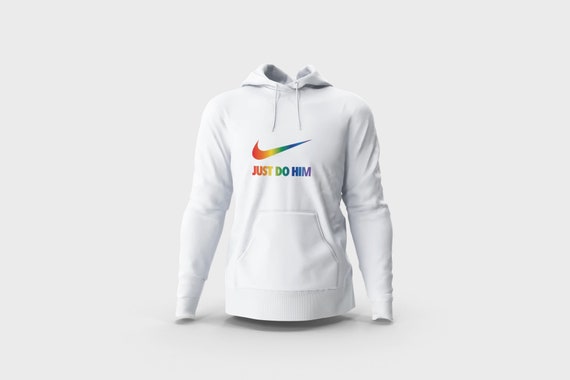 nike rainbow just do it hoodie