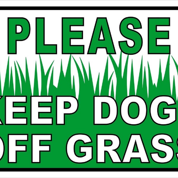 Image showcasing Keep Dogs off Grass - Etsy