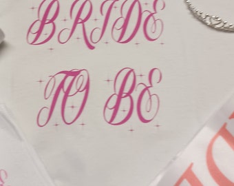 bride to be bundle box gift set sash tierra mug