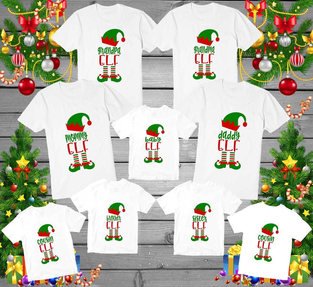 Elf Customized Personalized Shirts Christmas Elf Tshirts Etsy