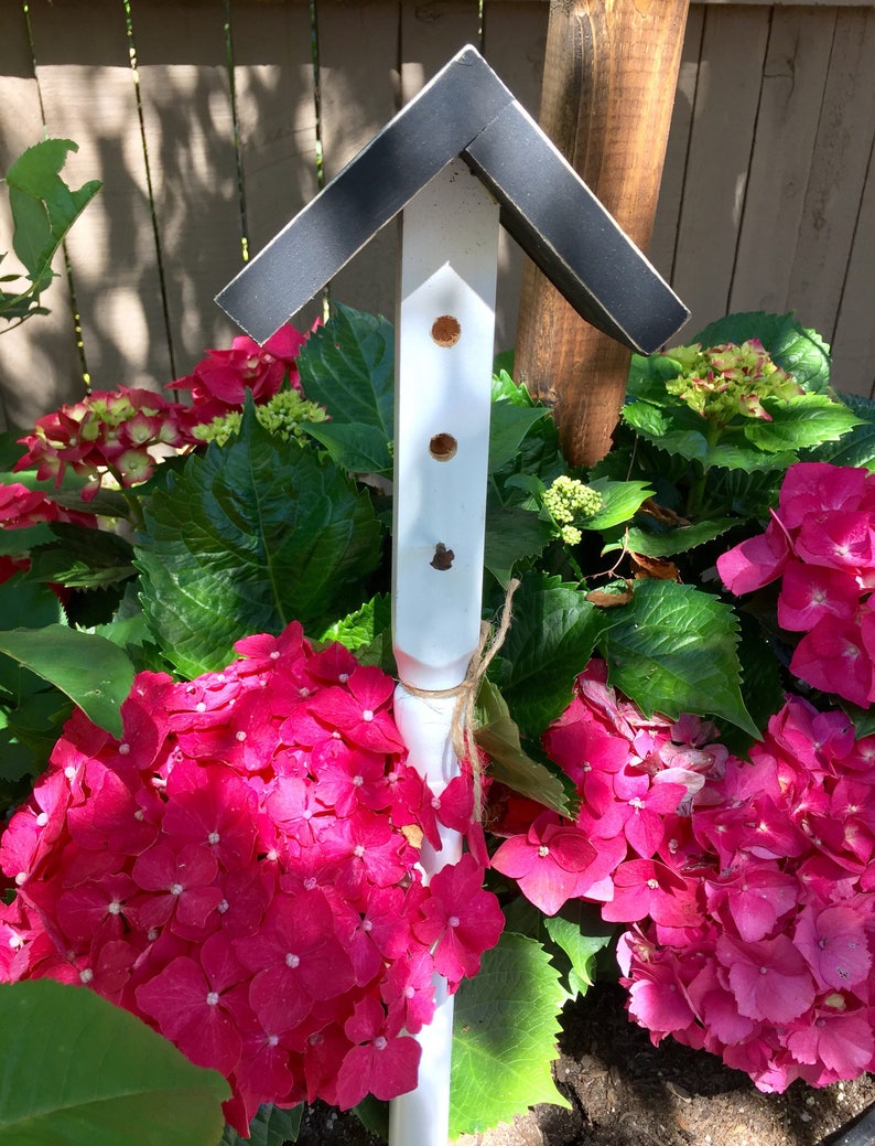 Garden Stake Birdhouse Garden Stake Yard Art Garden Decor Etsy