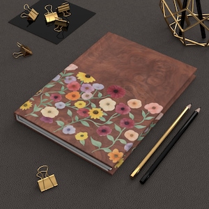 Flower Piano Hardcover Journal