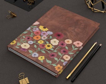 Flower Piano Hardcover Journal