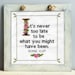 George Eliot Quote Easy Cross Stitch Pattern: It's never too late to be what you might have been. (Instant PDF Download)