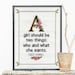 Coco Chanel Quote Cross Stitch Pattern No. 1 - A girl should be two things: who and what she wants. (Instant PDF Download)
