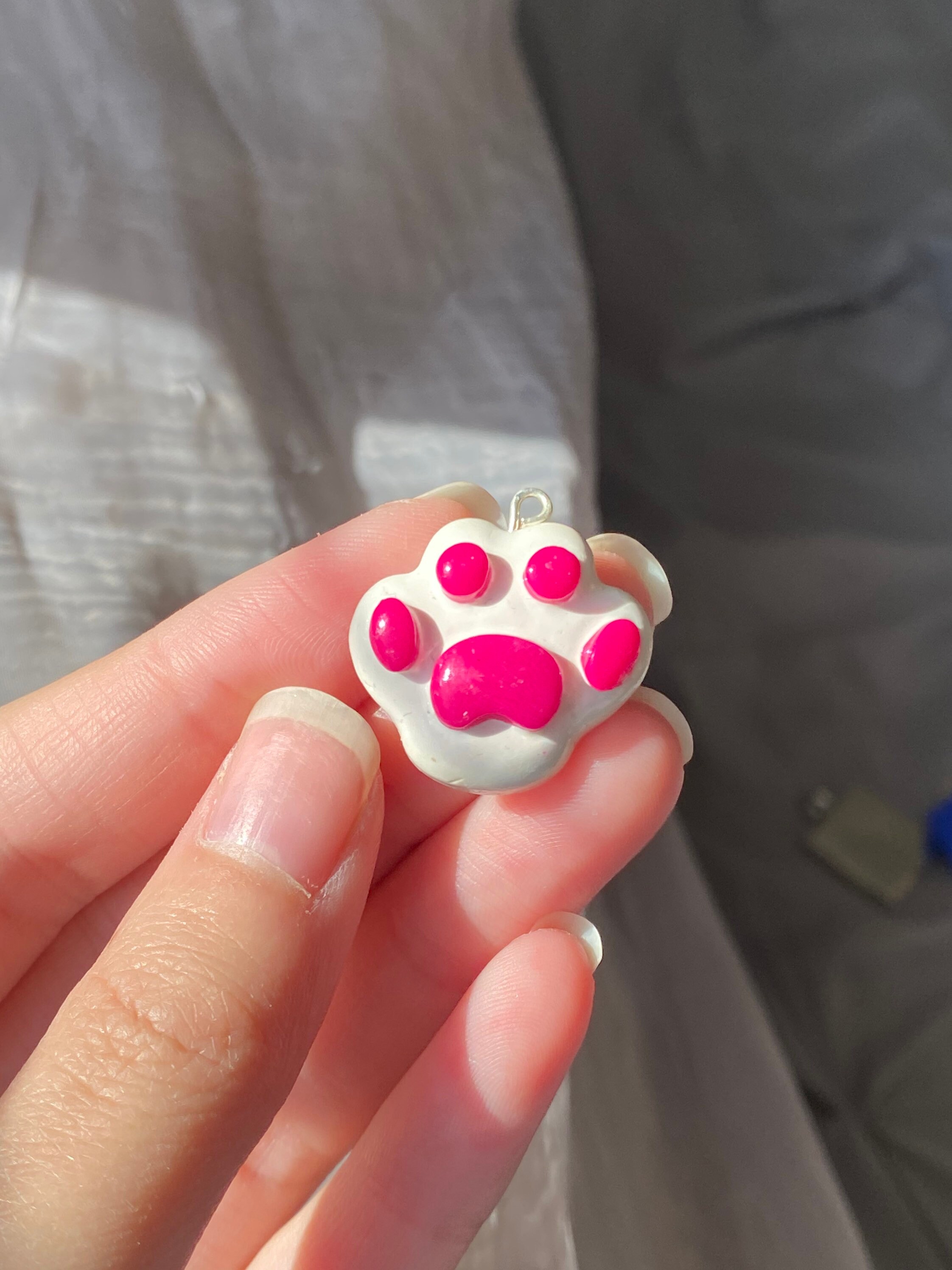 Polymer Clay Paw Print Charms Etsy