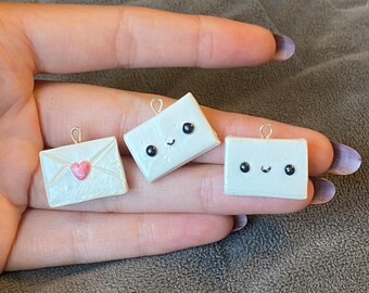 Kawaii Love Letter Charms Polymer Clay Love Letter