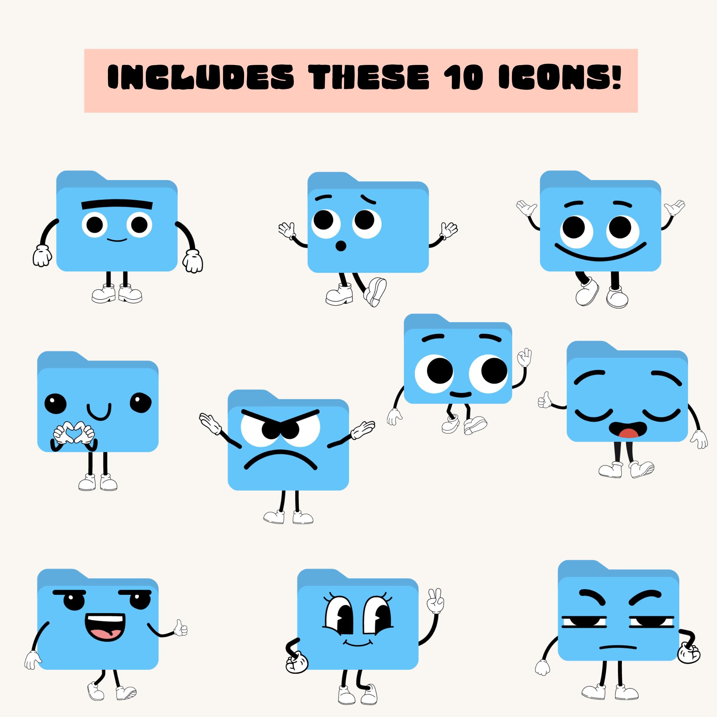 Retro Folder Script Icon Retro File Folder Icons | Mac and PC Desktop Customization (PNG & ICO ...