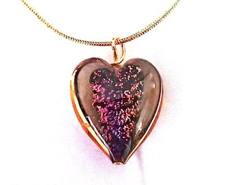 100% Murano Glass Heart Pendant