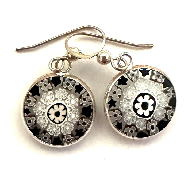 100% Murano Glass Millefiore Earrings