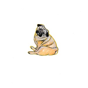 Cartão Pug com saudades