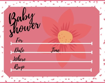 Baby shower invitation