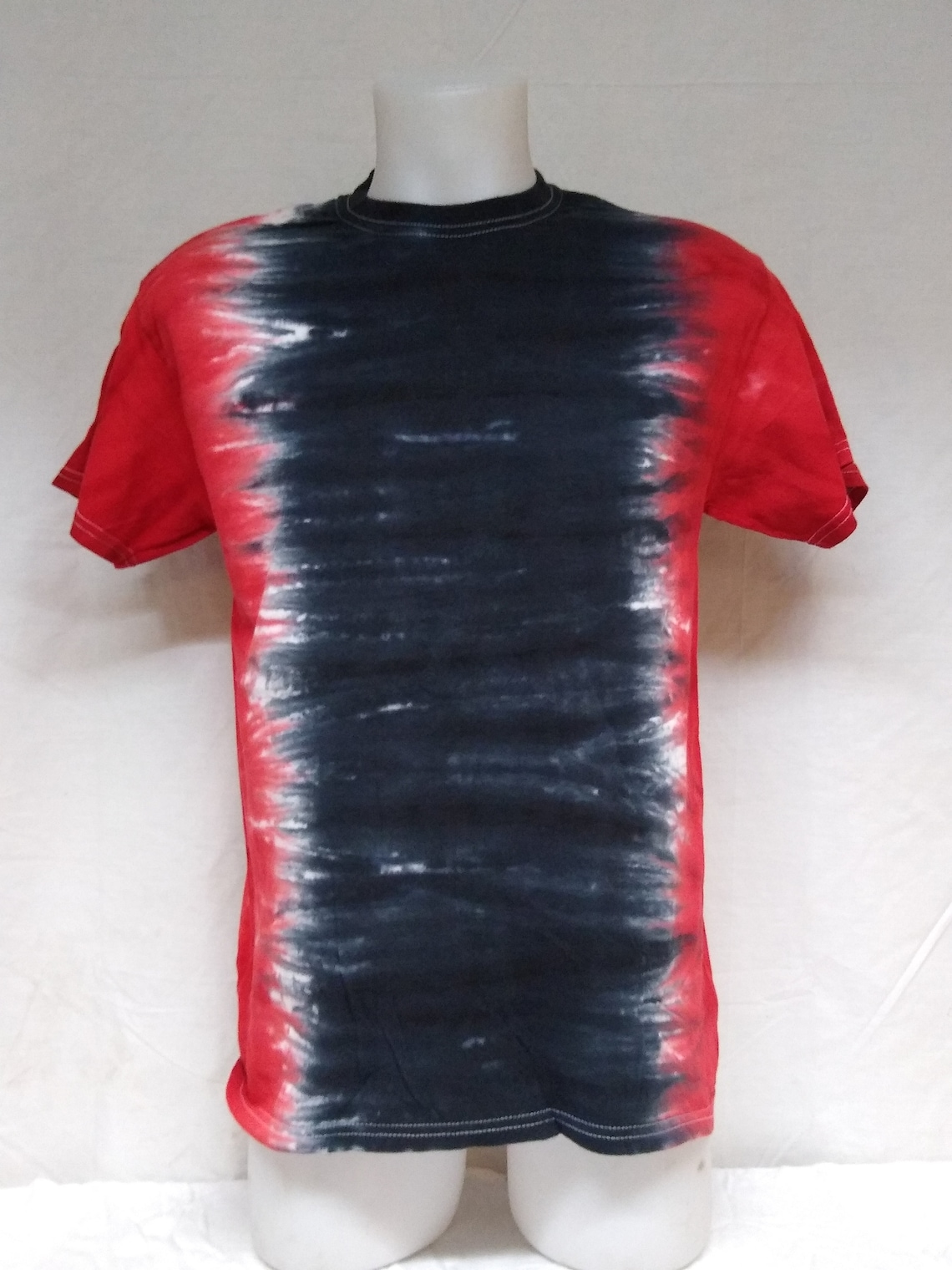 Tie Dye Black on Red T-shirt Limited Edition | Etsy