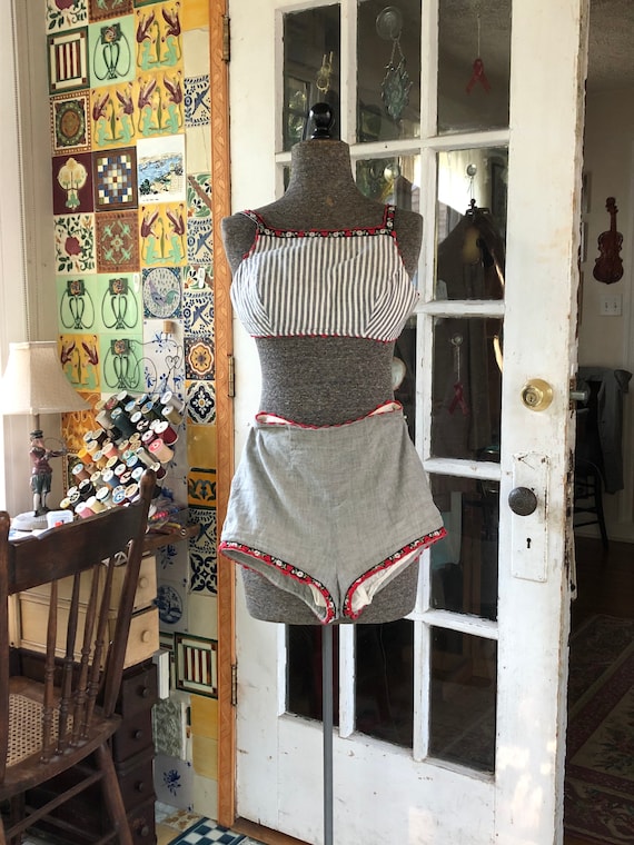 50's XS play suit/ bathing suit