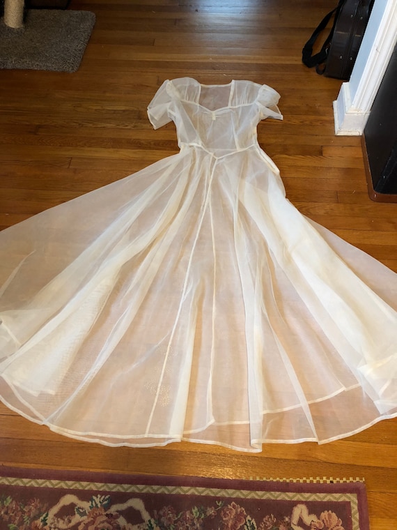 1930’s organza wedding dress