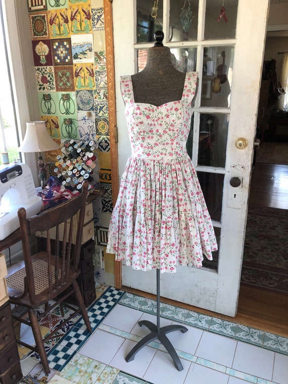 50's fit and flare summer party dress