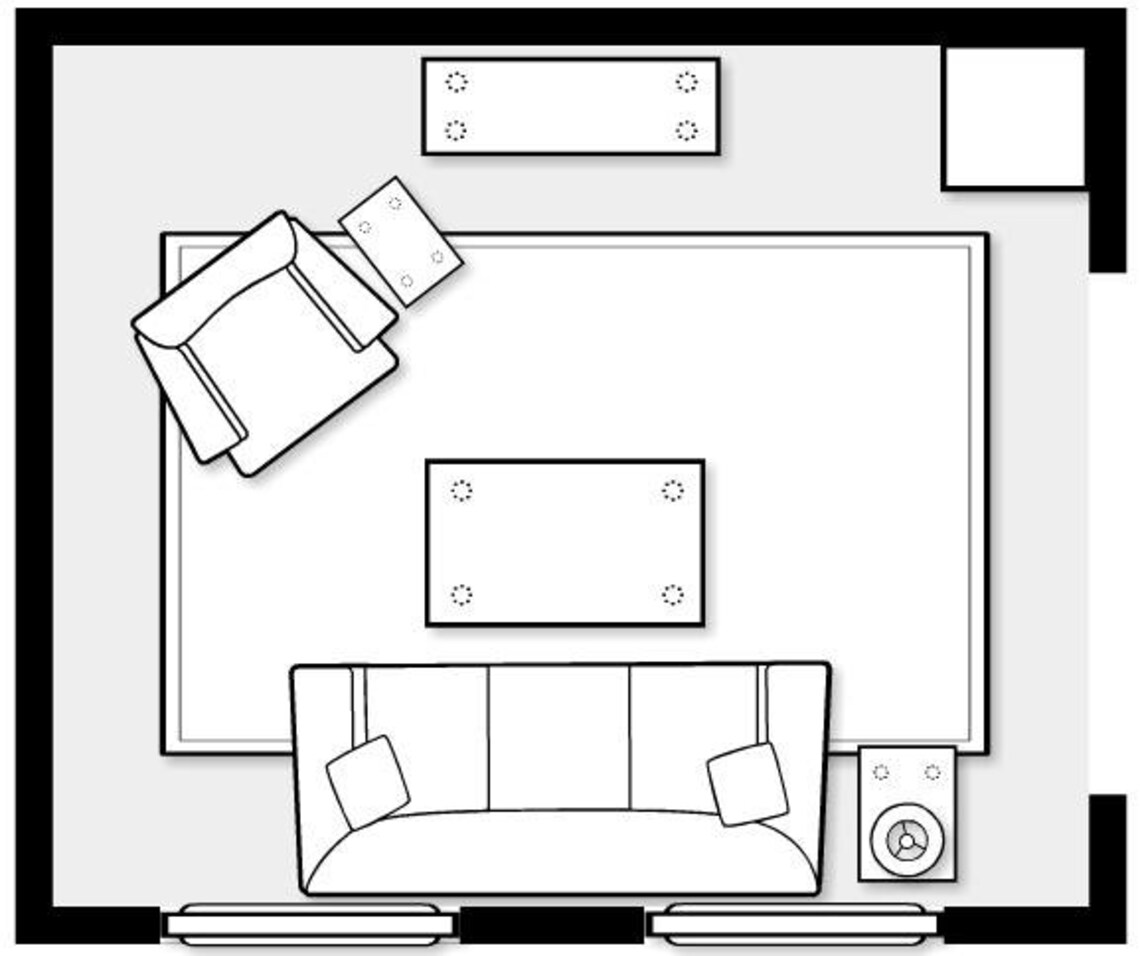 Furniture Layout Suggestion for One Room (i.e. a Living Room, Bedroom