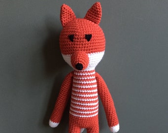 Fox. Handmade crochet fox, crochet fox toy, amigurumi fox