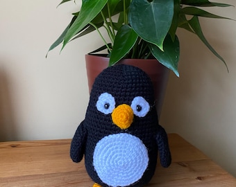 Handmade crochet penguin, penguin toy, baby gift