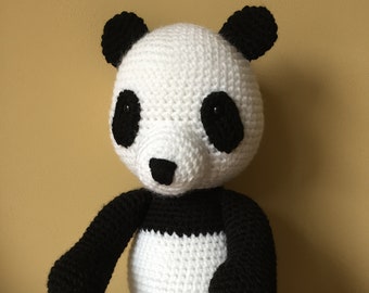 Crochet panda, panda bear, baby gifts,  crocheted toys