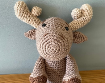 Crochet moose, reindeer