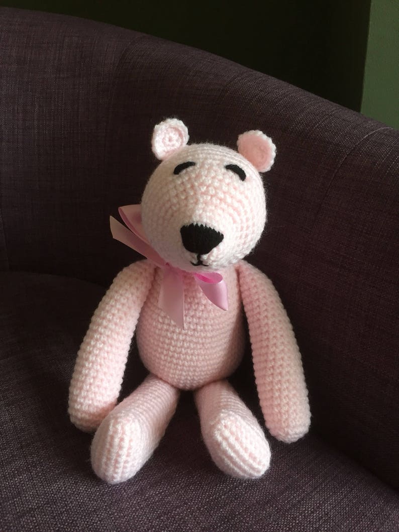 Teddy bear, baby gift, crochet, handmade image 5