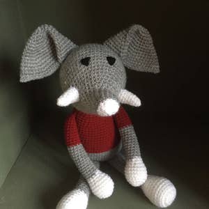 Handmade crochet elephant image 5