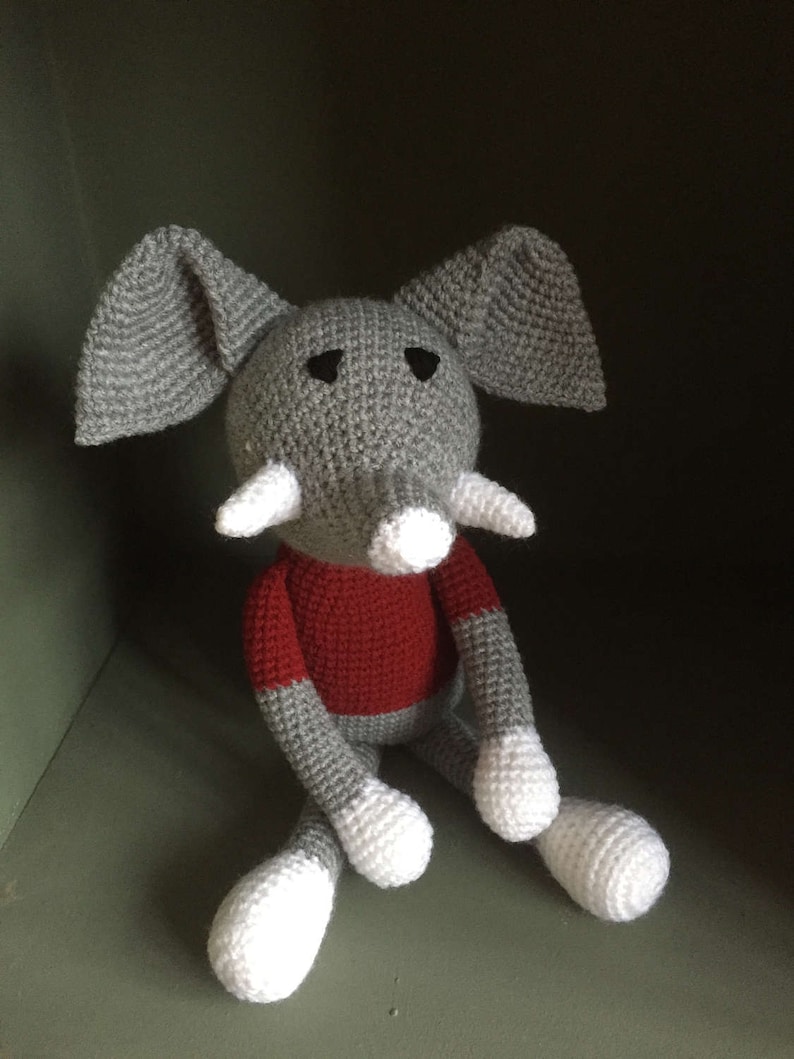 Handmade crochet elephant image 5