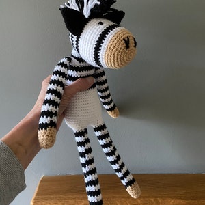 Crochet zebra soft toy image 5