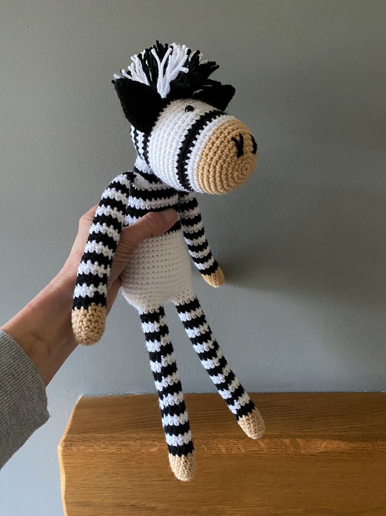 Crochet zebra soft toy image 5