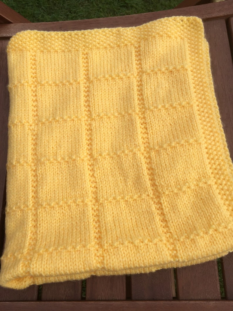 crib stroller or car seat. Made to order hand knit baby blanket for pram