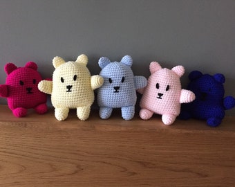 Handgemachter Bär, gehäkelter Bär, Spielzeug für Kinderwagen, Baby-Geschenke, gehäkeltes Spielzeug