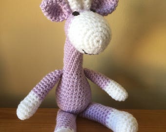 Petite girafe au crochet faite main, cadeaux pour bébé, jouets au crochet