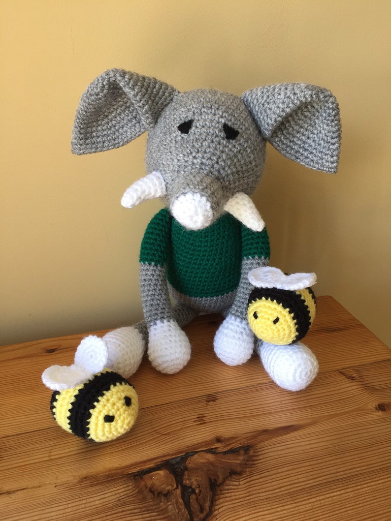 Handmade crochet elephant image 4