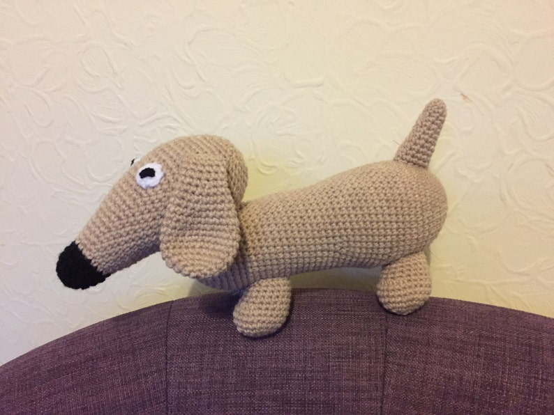 Dachshund Sausage Dog, crochet toy image 2