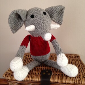 Handmade crochet elephant image 4