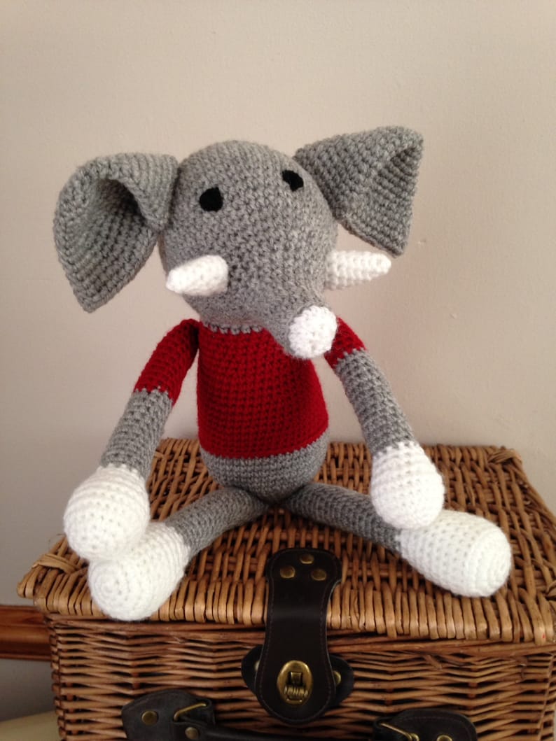 Handmade crochet elephant image 4