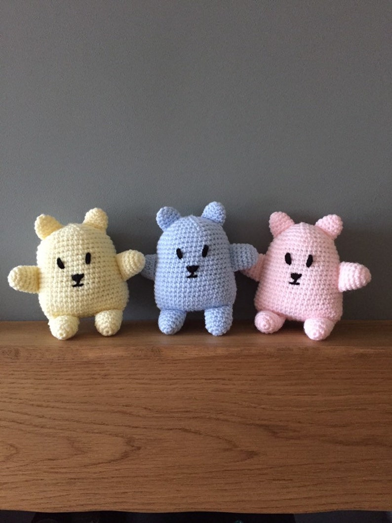 Handmade bear, crochet bear, pram toy image 3