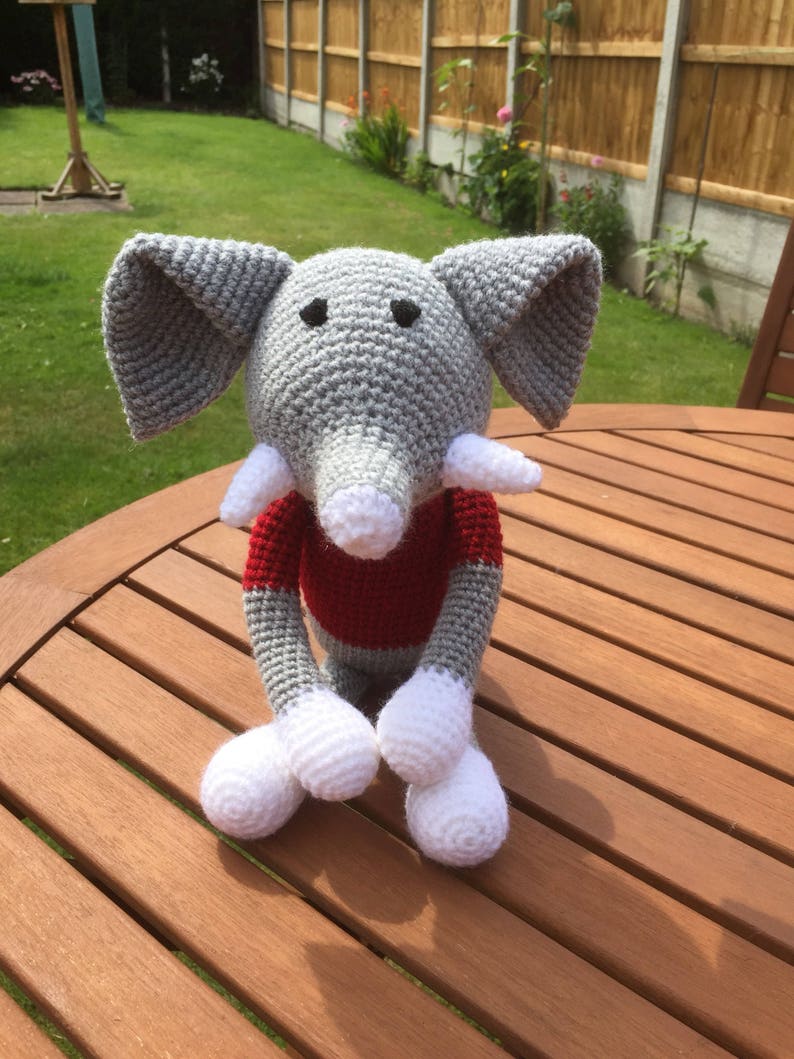 Handmade crochet elephant image 6