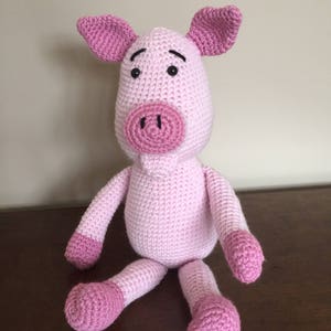 Handmade crochet pig toy image 5