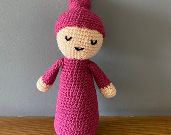 Sleeping doll, crochet baby doll