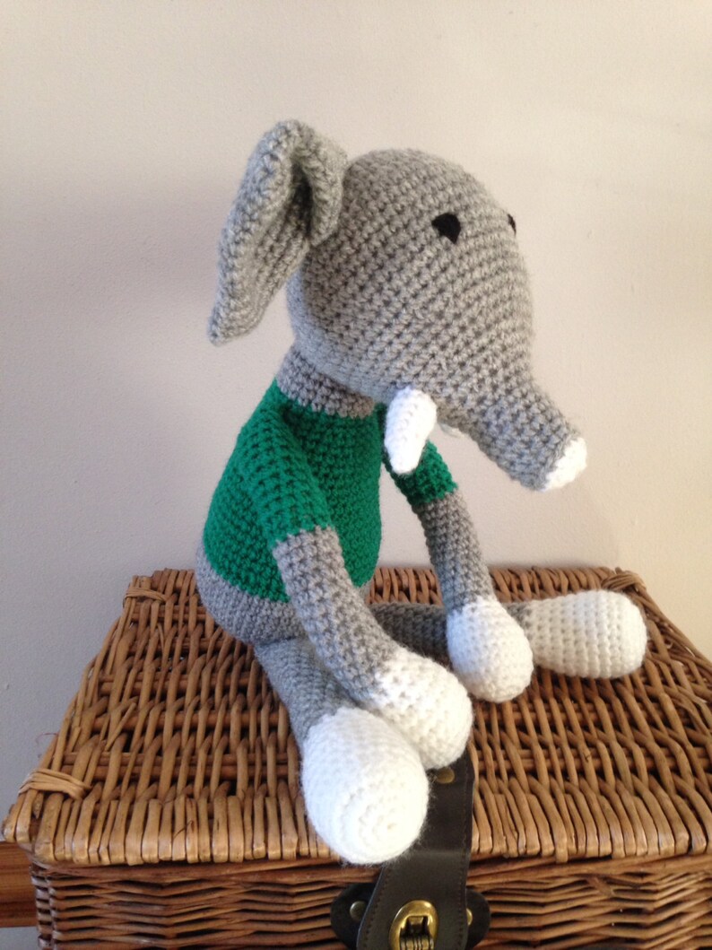 Handmade crochet elephant image 6